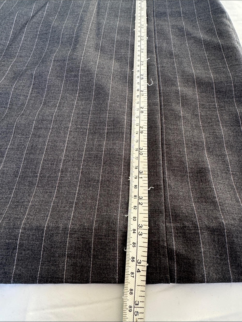 Frank & Oak Gray Pinstripe V-Neck Shift Dress - Picture 10 of 12